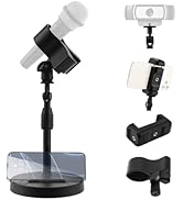 Lifexciting Desk Mic Stand 1/4 inch Thread Multi-Use Desk Webcam Cell Phone Mount for Camera Ring...