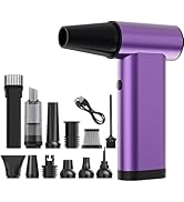 Compressed Air Duster 180000RPM, 3 in 1 Aluminum Electric Duster Brushless Motor, Mini Cordless A...