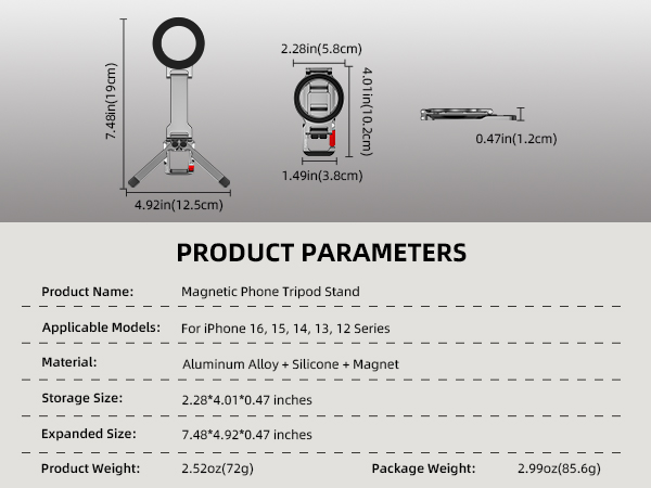 iphone magnetic tripod