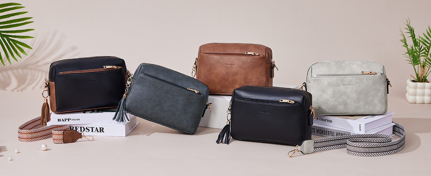 Triple Zip Small Crossbody Bag