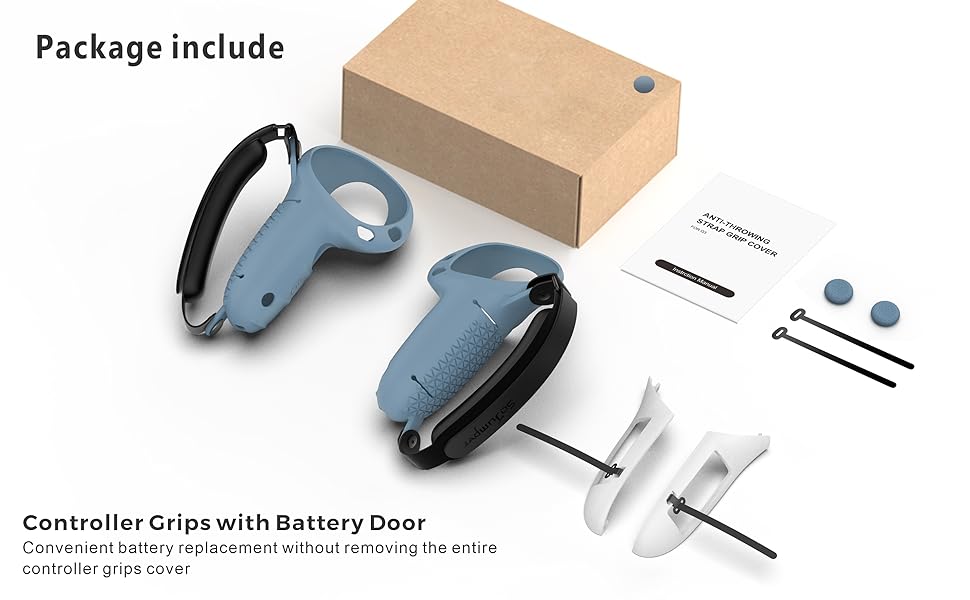 Controller Grips Cover with Battery Opening