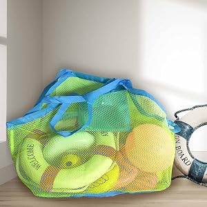 Mesh beach tote bag application
