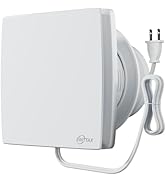EINTTAX 4 Inch Wall Mount Bathroom Exhaust Fan, 56 CFM Plug in Wall Exhaust Fan, Quiet Bathroom W...