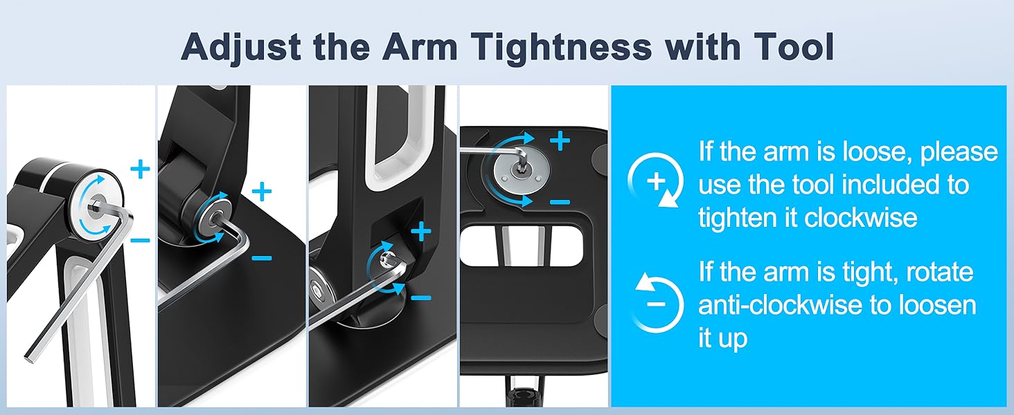 Long Arm Aluminum Tablet Stand