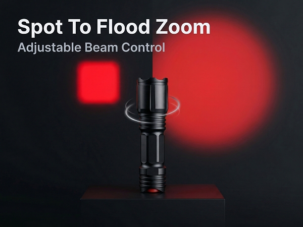 zoomable red flashlight