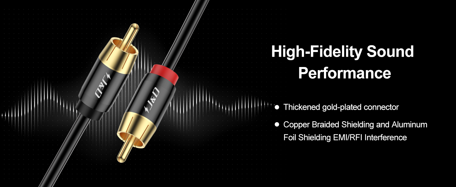 HiFi,Lossless sound quality,RCA Cable