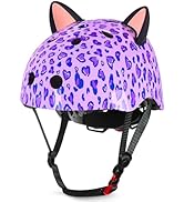 Helmet for Kids 8-14, Adjustable Kids Bike Helmet with DIY Cat Ears for Girls Youth for Skateboar...