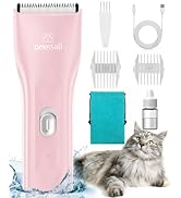 oneisall Pet Clipper for Cat Matted Hair, Pet Shaver for Cats Quiet Pet Hair Clippers Cordless Ca...