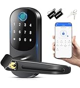 Keyless Entry Door Lock, Smart Handle Lock with Keypad, Smart Locks for Front Door, Electronic Ke...