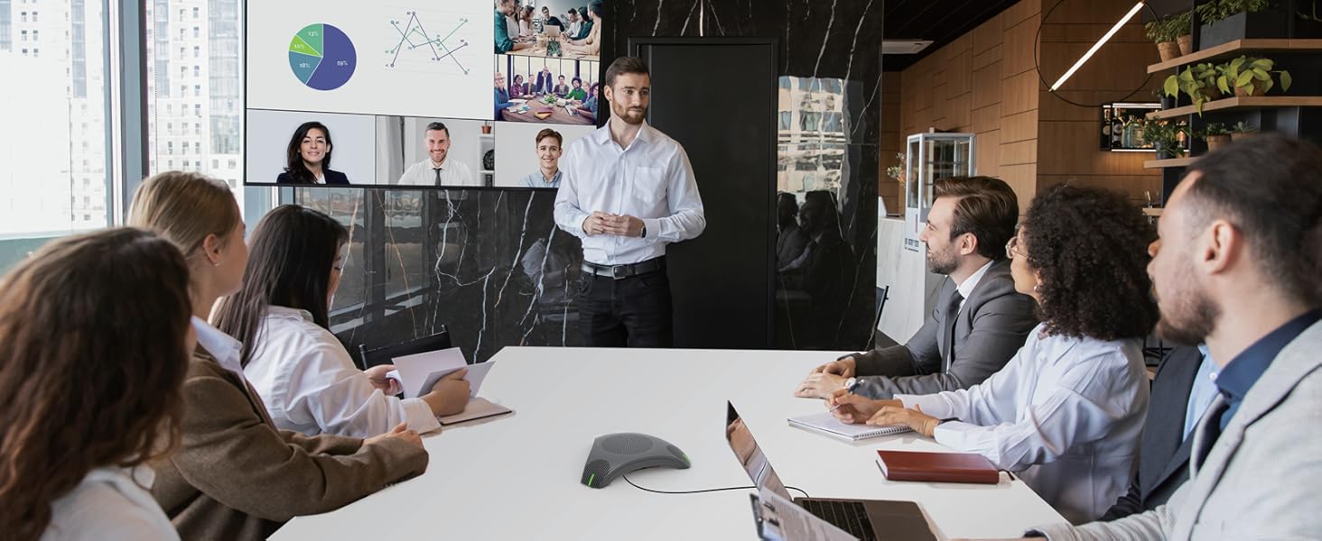 conference speaker and microphone