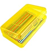 DANRONG Colored Plastic Pencil Box, Large Capacity Pencil Case, Pencil Boxs for Kids Adults, Hard...