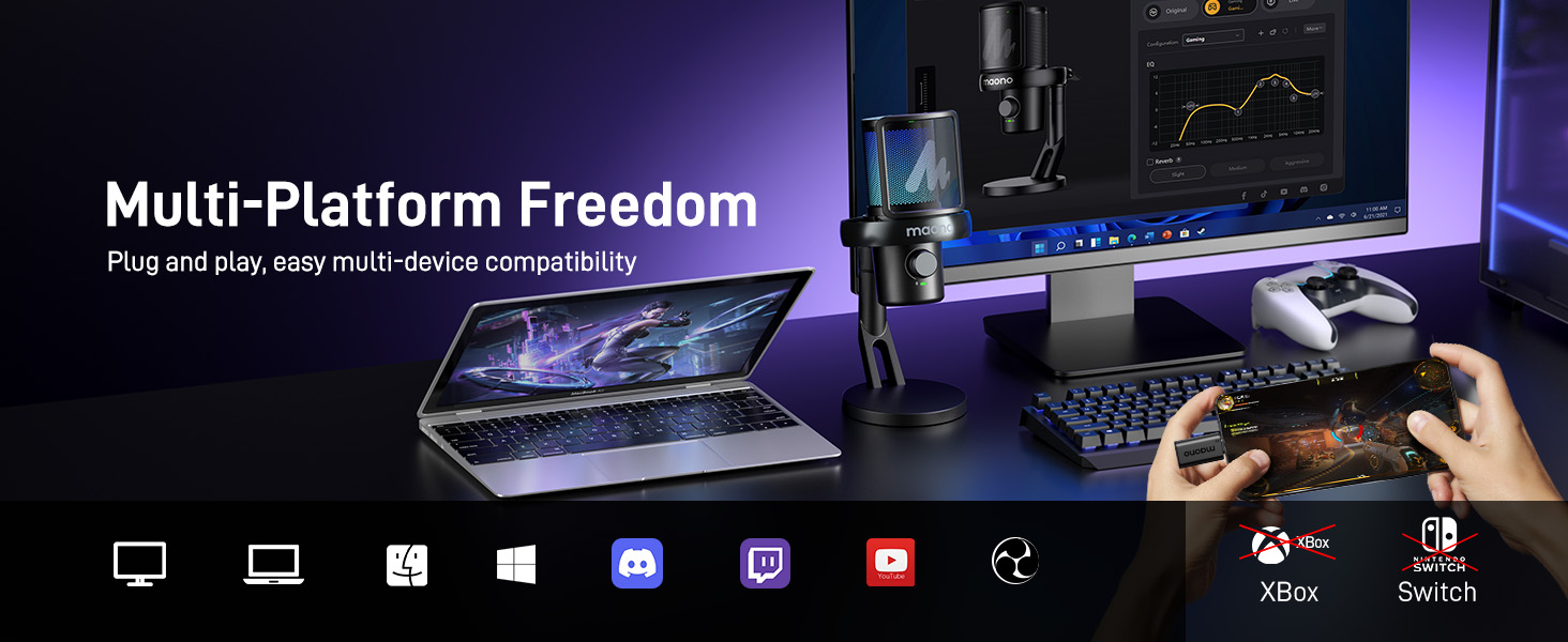 Wireless gaming microphone