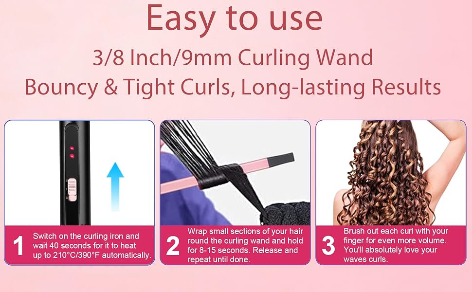Rapid Heating Curling Iron for Tight Curls