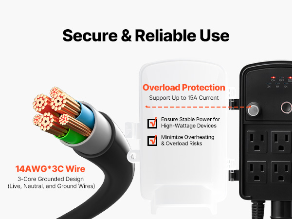 outdoor power stake waterproof