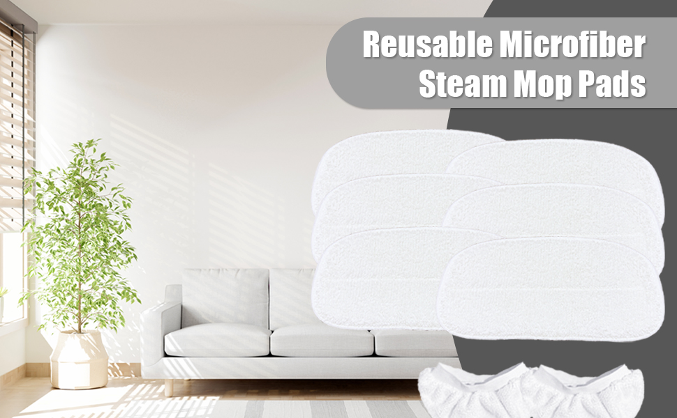 reusable microfiber steam mop pads