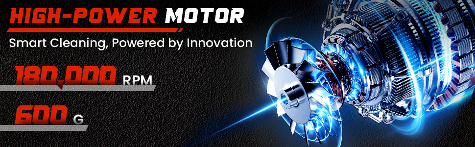 High RPM and powerful torque