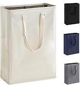 TECHMILLY Slim Laundry Hamper with Long Handle, 24" Narrow Clothes Basket, 45L Small Space Storag...