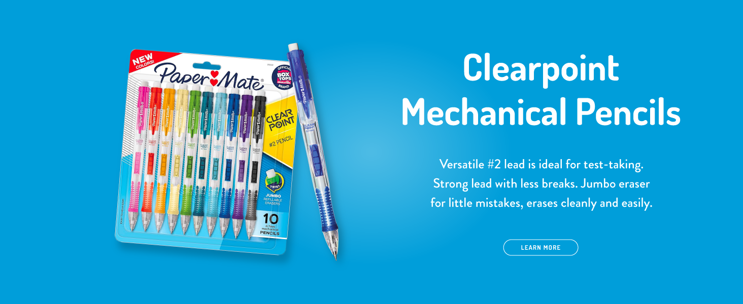 paper mate clearpoint mechanical pencils lead best write student test less breaks jumbo eraser
