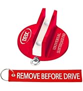 DEDC Universal Aluminum Grooved Magnetic Jack Pad Red 1 Pc, Jacking Puck Pinch Weld Frame Rail Ad...