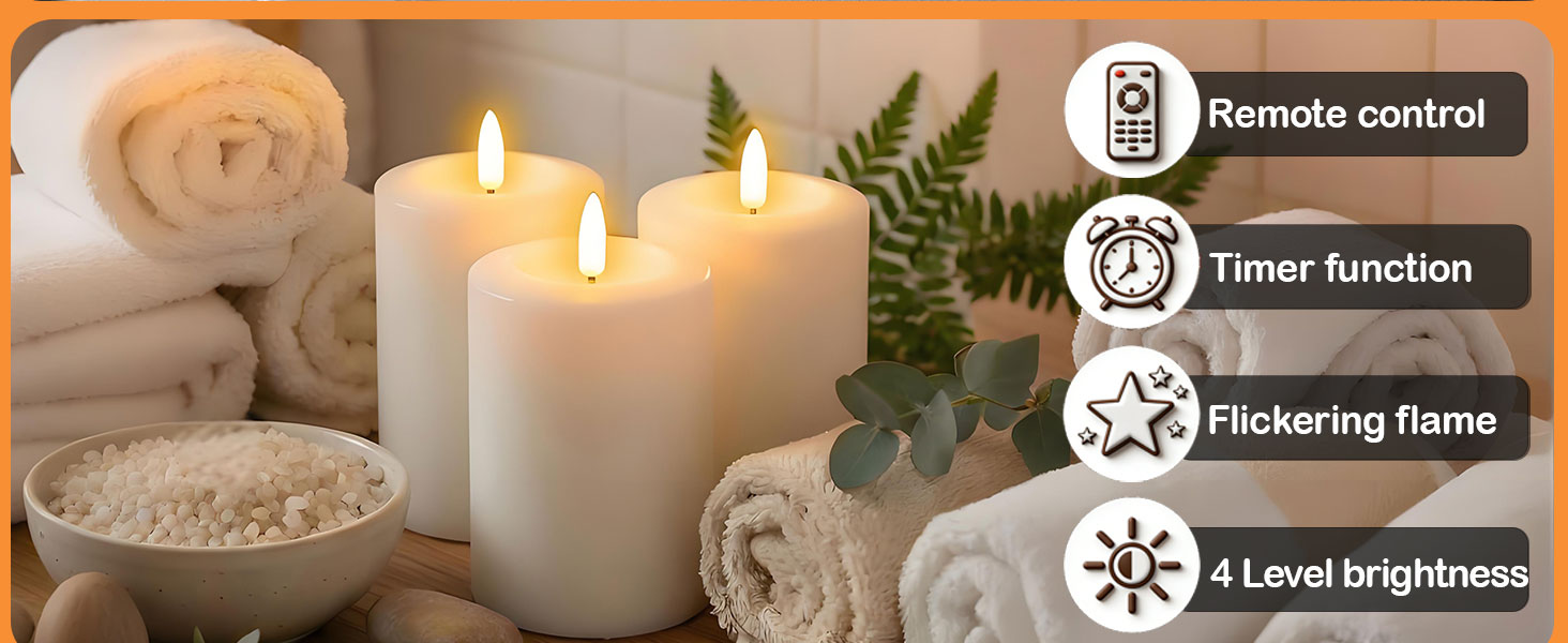 flameless candles with remote for house decor