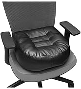 6 Inch Leather Booster Office Chair Seat Cushion for Adult