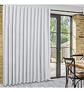 DWCN Patio Sliding Door Curtains - Extra Wide Curtains for Glass Door, Room Divider Blackout Ther...