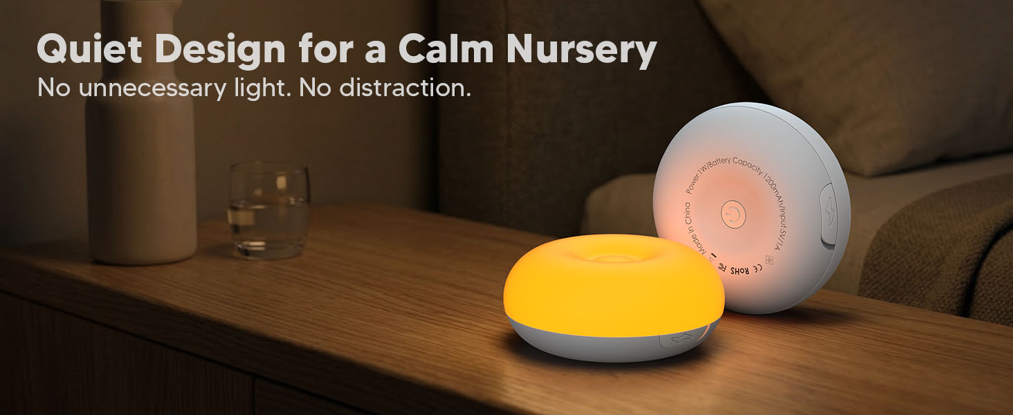 Zero blue light nightlight keeping baby in sleep mode during late night feeding