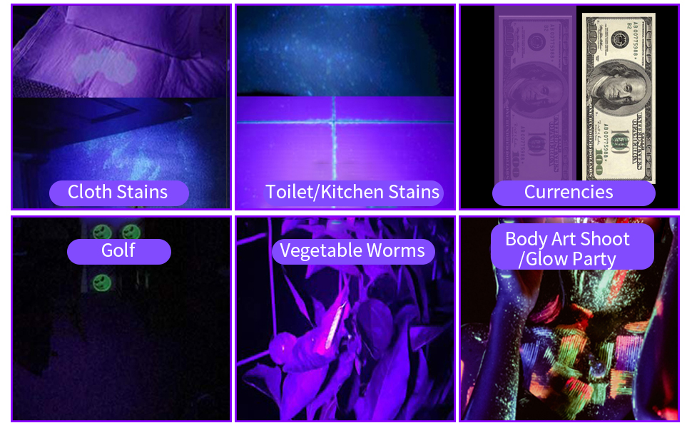 100 led uv flashlight