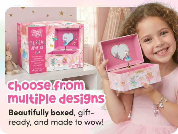 Animal ballerina musical jewelry box for girls