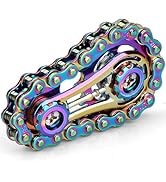 Bike Chain Gear Fidget Spinner for Stress Relief, Metal Sprocket Chain Fidget Toy for Kids Adults...