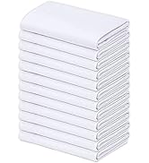 GOLD TEXTILES Bulk Pack of 48 Polycotton King Size Pillowcases, White T200-21"x40" (Fits 20" X36"...
