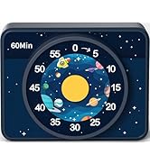 VOCOO Visual Timer for Kids - Cute Starry Sky Pattern, 60-Minute Countdown for Classroom Office K...