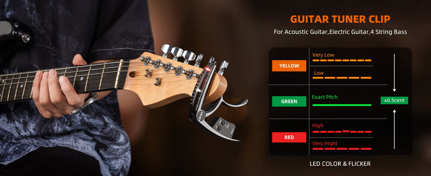 2 in 1 guitar capo tuner