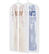 Zilink Dress Garment Bags for Storage 72-inch with Clear Window and 3