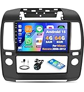 [4G+64G] Car Radio for Nissan Navara 2006-2012 for Nissan Frontier 2004-2010 with Wireless CarPla...