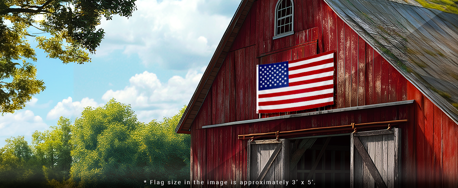 Farm House Barn Flag Spun Polyester 