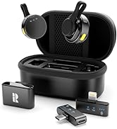 Rythflo Wireless Mini Microphone for Camera/iPhone/Android/iPad/Laptop, Lav Mic with Charging Cas...