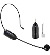 HUACAM Wireless Microphone, Head Mounted and Handheld 2-in-1, 160 feet (50 Meters) Effective Rang...