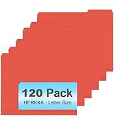 File Folder, HERKKA 120 Pack 1/3 Cut Tab File Folders, File Folders Great for Organizing and Fili...