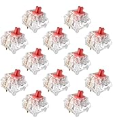 Zhouwang Crystal Red Switch Mechanical Keyboard Replacement,3 Pin Linear/Accurate Typing/Dustproo...