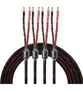 Tertullus 1 Pair HiFi OFC Braid Speaker Cable with Banana Plug to Banana Plugs for Speaker Amplif...