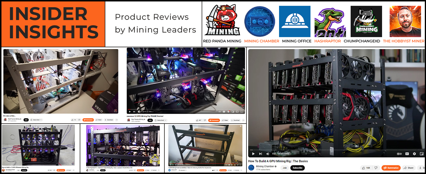 12GPU Stackable Open Frame Mining Rig Frame