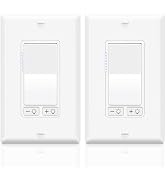 Double Dimmer Light Switch,Greencycle 2PK 3 Way Dimmer Switch for Dimmable 150W LED CFL Light,600...