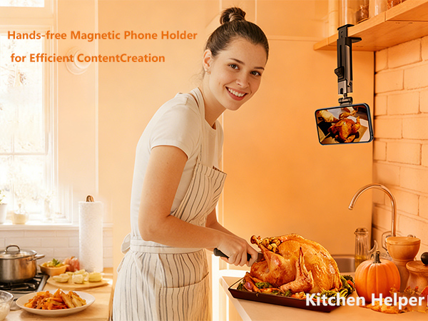 magnetic phone holder for hands-free,perilogics universal phone stand for content creation