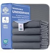 Accompagner Waterproof Reusable for Adults and Pets Washable Pee Pads for Dogs Changing Pad Large...