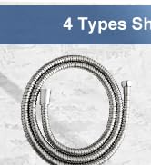 OFFO Shower Hose, Brushed Nickel Kink Free Stainless Steel Shower Hose Attachment Electroplating ...