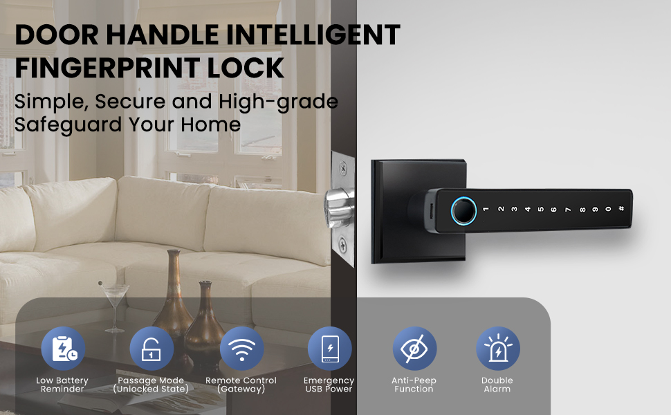 MAZING Keyless Entry Door Lock with Handle