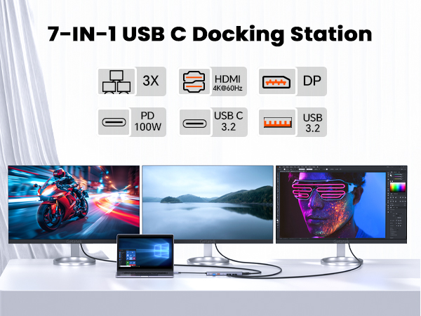 7-IN-1 USB C Docking Station