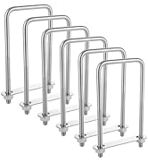 QTLCOHD 6Pcs Square U Bolts 3/8"×3"×7" Stainless Steel U-Bolts with Nuts and Frame Plates Square ...