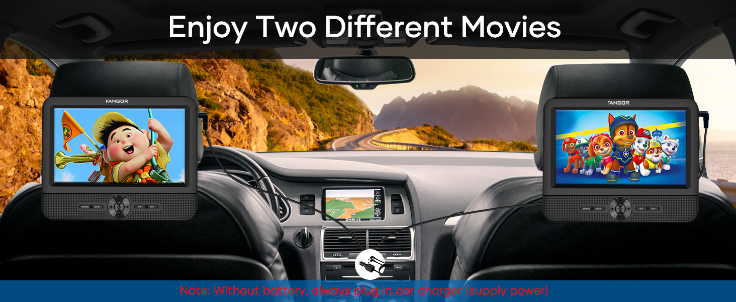 car dvd player dual screen